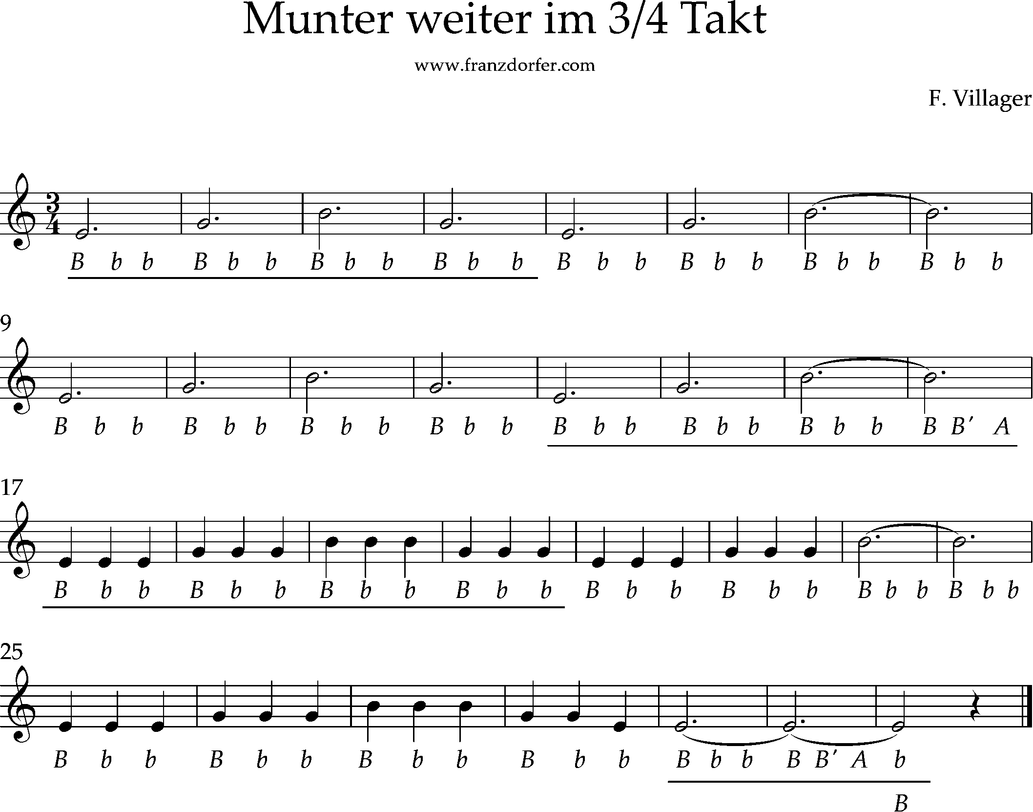 steirische lernen, Griffschrift- anfänger- munter weiter